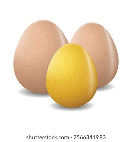 Realistic chicken egg vector. Easter