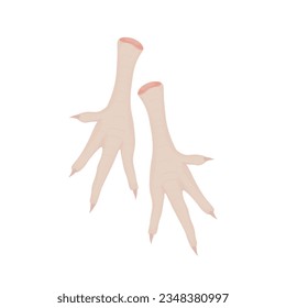 Realistic Chicken Feet Illustration Logo