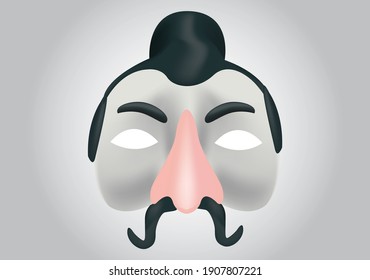 Realistic Chinese mask made in vectors