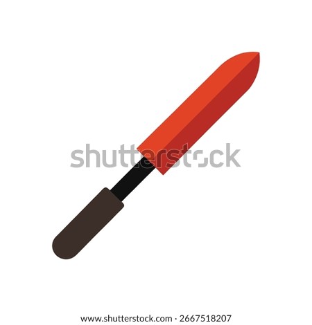 Realistic chisel illustration suitable for woodworking carving sculpting and professional tool equipment projects Vector illustration on white background.