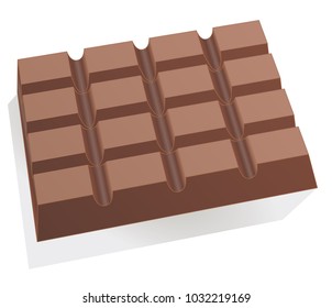 
Realistic chocolate bar white