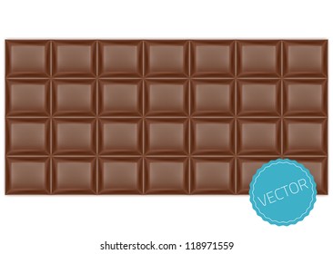 Realistic chocolate bar. Vector illustration