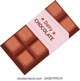 Realistic chocolate bar Vector illustration