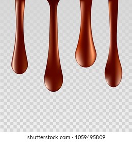 Realistic chocolate dripping