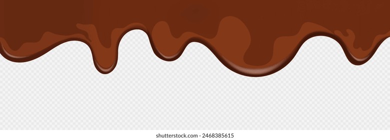 Realistic chocolate falling drops texture.A stream of glaze  sauce. A wave of milky liquid cocoa.