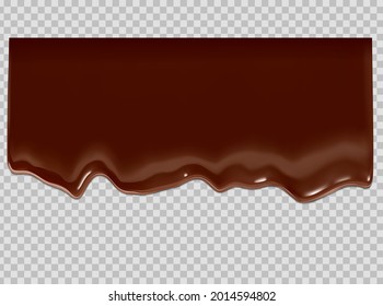 Realistic chocolate falling drops. Vector illustration. Сan easily be used for different backgrounds. EPS10.	