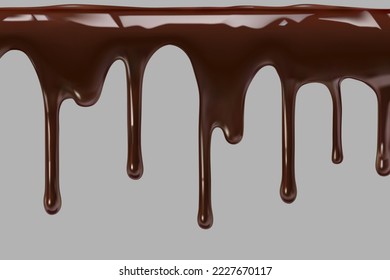 Realistic Chocolate Splashes 3d Illustrations