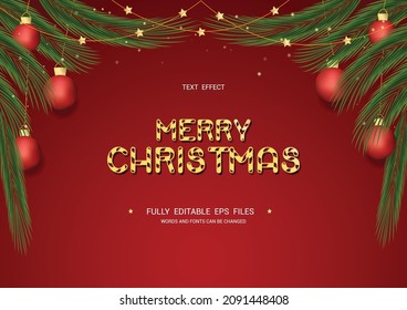 Realistic christmas background with red christmas balls and ornaments Free Vector 