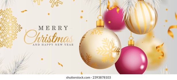 Realistic christmas background vector design in eps 10