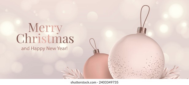 Realistic christmas background vector design in eps 10