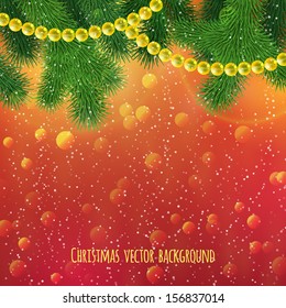 Realistic Christmas background. Vector illustration, eps10.