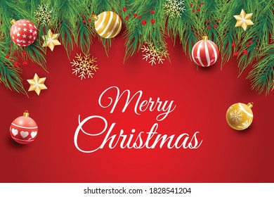 Ilustración vectorial de fondo de navidad realista