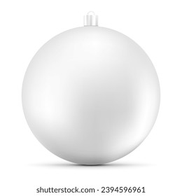 realistic christmas ball isolated in white background. Vector illustration