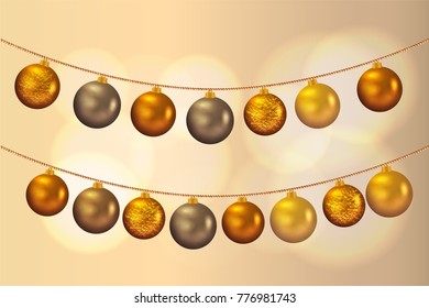 Realistic christmas balls