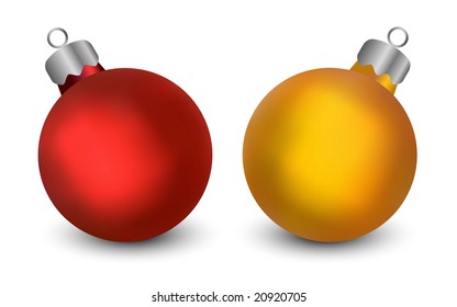 Realistic Christmas Baubles - Vector