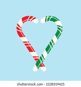 Realistic Christmas candy cane. Vector illustration. Merry Christmas and Happy New Year sweet icons