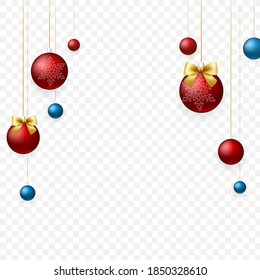 Realistic Christmas Elements on Background . Isolated Vector Elements
