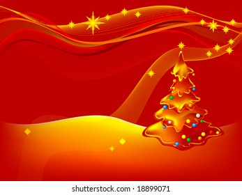  realistic christmas tree, vector, mesh gradient
