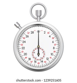 Realistic chronometer isolated on white background