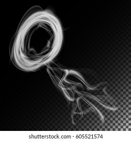 Realistic Cigarette Smoke Waves Vector. Set Of Smoke Abstract, Effect Realistic Smoke.