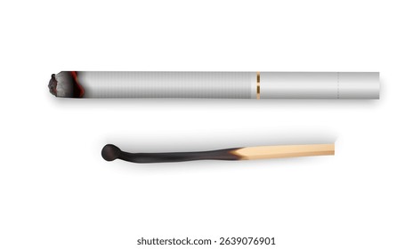 A realistic cigarette symbolizing quitting smoking in favor of health