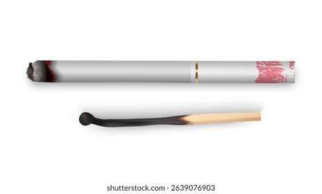 A realistic cigarette symbolizing quitting smoking in favor of health