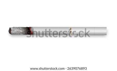 A realistic cigarette symbolizing quitting smoking in favor of health