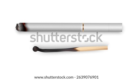 A realistic cigarette symbolizing quitting smoking in favor of health