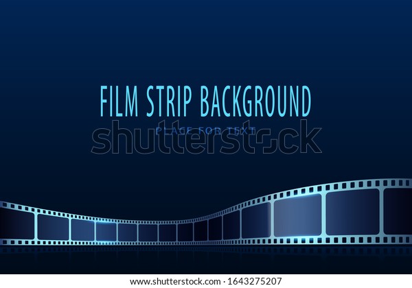 Realistic Cinema Background 3d Film Strip Stock Vector (Royalty Free ...