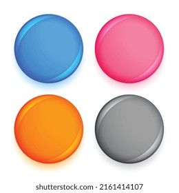 realistic circle buttons in four colors