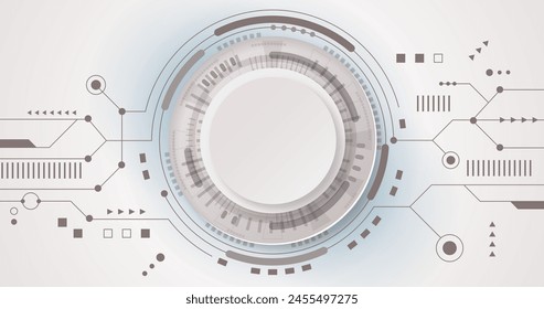 Realistic circuit board background vector design in eps 10