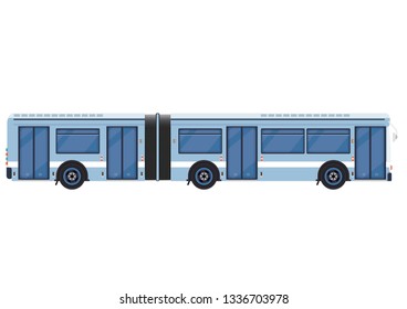 Realistic City Bus vector template isolated. Passenger Transport.