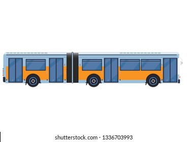 Realistic City Bus vector template isolated. Passenger Transport.