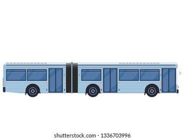 Realistic City Bus vector template isolated. Passenger Transport.