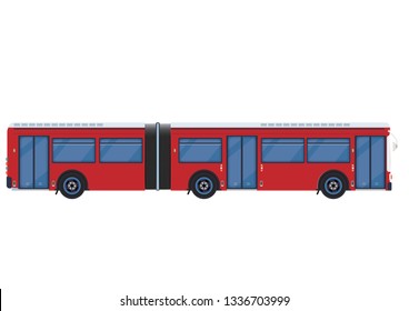 Realistische Stadtbus-Vektorvorlage einzeln. Personenverkehr.