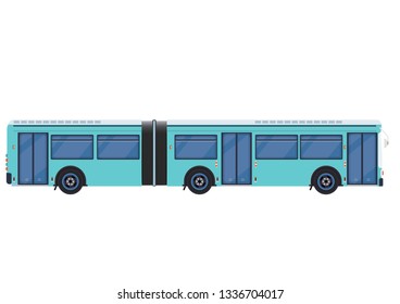 Realistic City Bus vector template isolated. Passenger Transport.