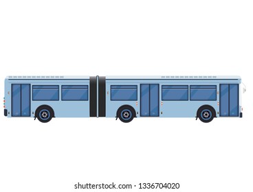 Realistic City Bus vector template isolated. Passenger Transport.