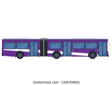 Realistic City Bus vector template isolated. Passenger Transport.