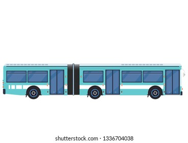Realistic City Bus vector template isolated. Passenger Transport.