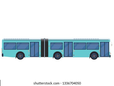 Realistic City Bus vector template isolated. Passenger Transport.
