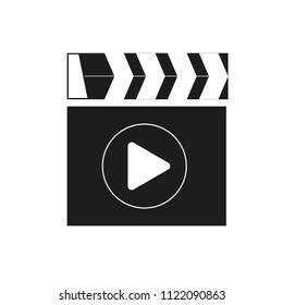 Realistic clapper.cinema.Board on a white background.film.time.vector illustration. Eps 10