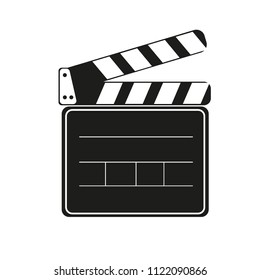Realistic clapper.cinema.Board on a white background.film.time.vector illustration. Eps 10