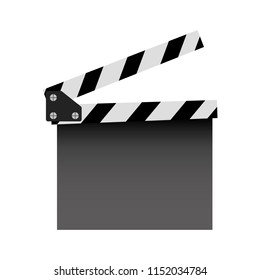 Realistic clapper.cinema.isolated on white background