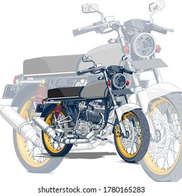 Vector de motocicleta clásico realista