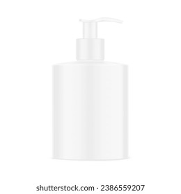 Realistic clean bottle with plastic dispensers set. Vector illustration isolated on white background. Ready for use in presentation, promo, advertising and more. EPS10.