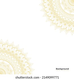 Realistic clean Luxury mandala background design in gold color