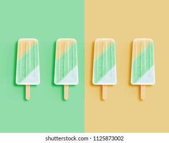 Realistic clean and pastel icecream, vector illustration