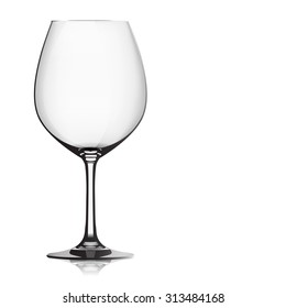 The Realistic Clear Wine Glass On White Background.(EPS10 Art Vector)