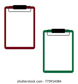 Realistic clipboard folder.Vector