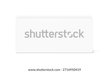 Realistic closed cardboard box mockup. Vector illustration isolated on white background. Taking your 2D designs into 3D. Can be use for medicine, food, cosmetic and other. EPS10.